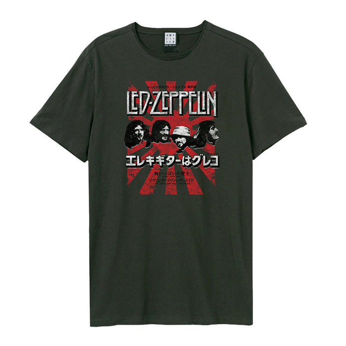 Led Zeppelin Burst Amplified Charcoal X-Large Unisex T-Shirt