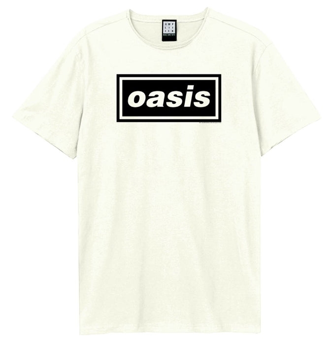 Oasis Black Logo White Small T-Shirt