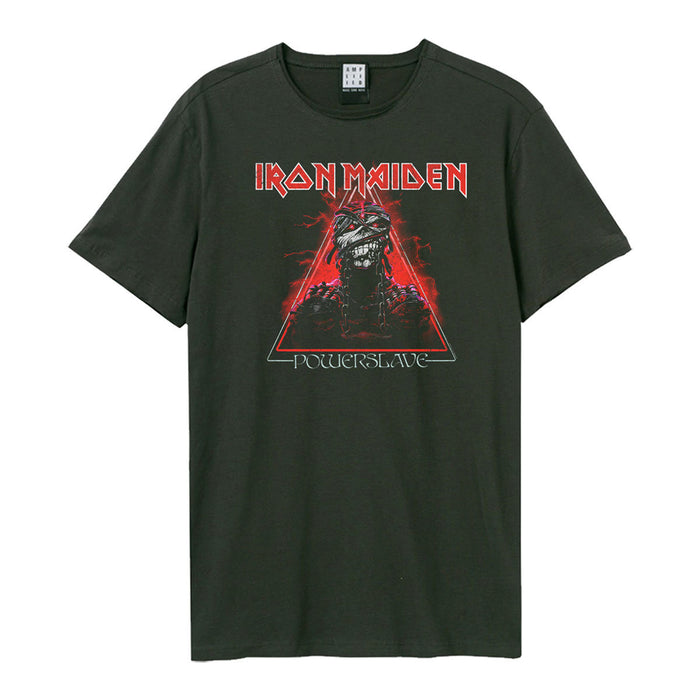 Iron Maiden Red Powerslave Amplified Vintage Charcoal XX-Large Unisex T-Shirt