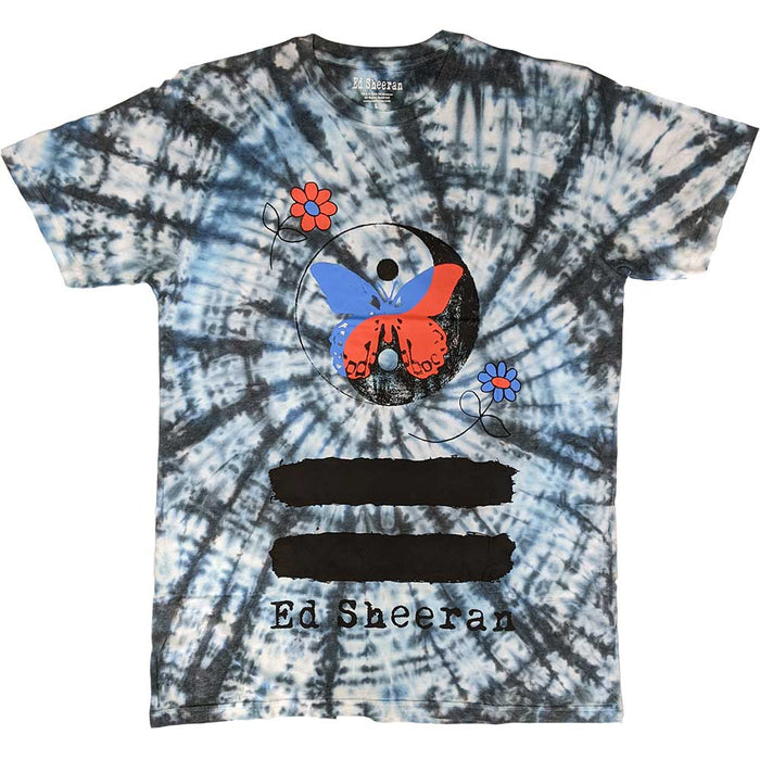 Ed Sheeran Ying & Yang Butterfly Dip-Dye Wash Large Unisex T-Shirt