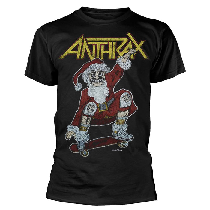 Anthrax Vintage Christmas Black XX-Large T-Shirt