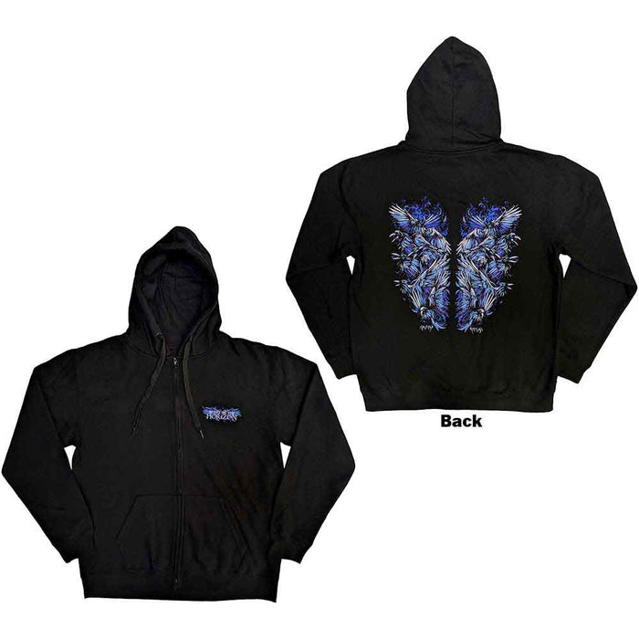 Bring Me The Horizon Blue Crow Wings Small Zipped Hoodie