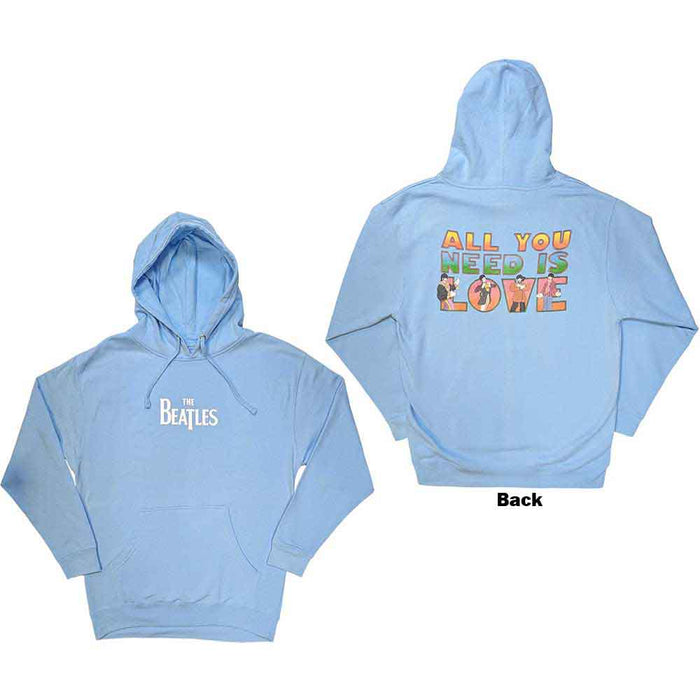 The Beatles All You Need Is Love Light Blue XX-Large Hoodie