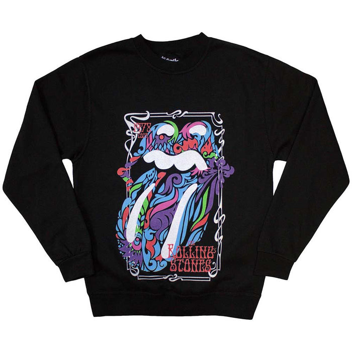 The Rolling Stones Colour Swirls Oversized Large Sweatshirt