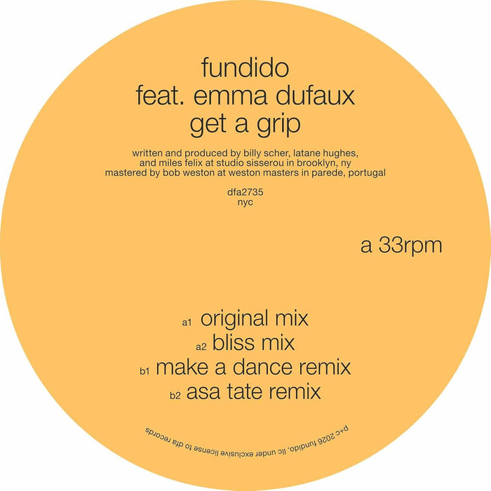 Fundido feat. Emma Dufaux Get A Grip 12"" Vinyl Single 2026