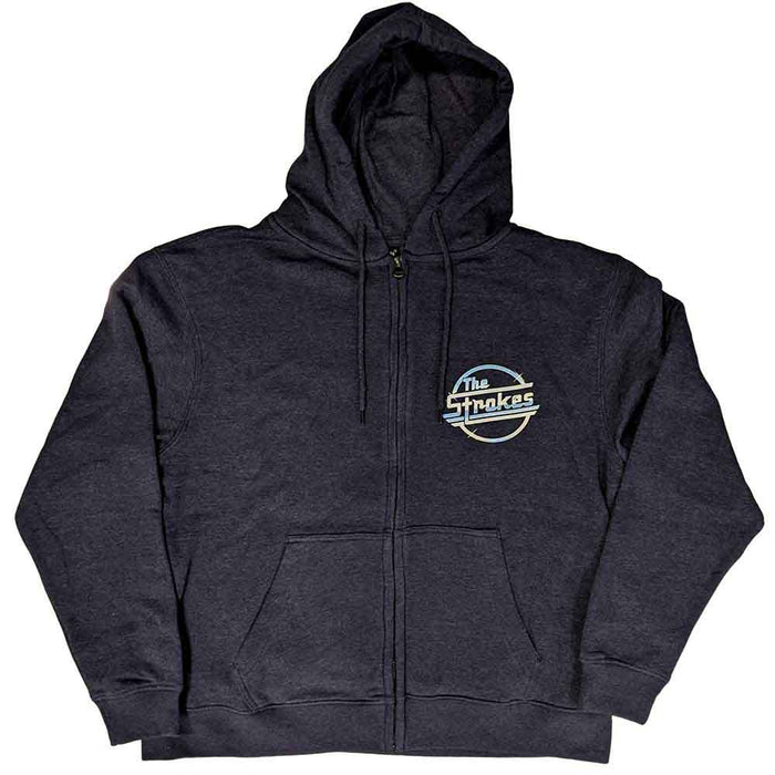 The Strokes OG Magna Navy Blue Medium Zipped Hoodie