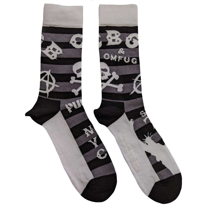 CBGB Unisex Ankle Socks: Logos Striped (Uk Size 7 - 11)