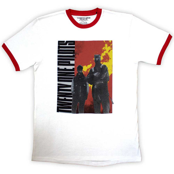 Twenty One Pilots Side Stand Ringer White Large T-Shirt
