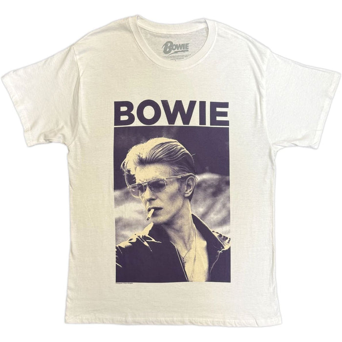 David Bowie Smoking White Large T-Shirt