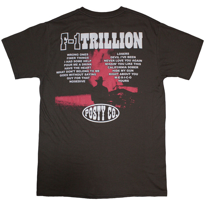 Post Malone F-1 Trillion Charcoal Grey Large T-Shirt
