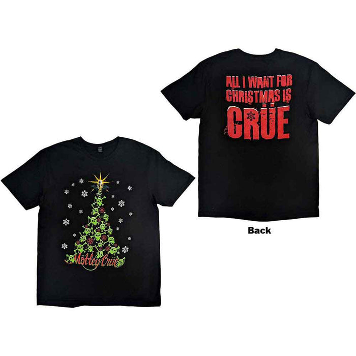Motley Crue Christmas Crue Black Small T-Shirt