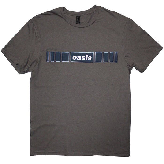 Oasis Horizontal Bars Logo Charcoal Grey X-Large T-Shirt
