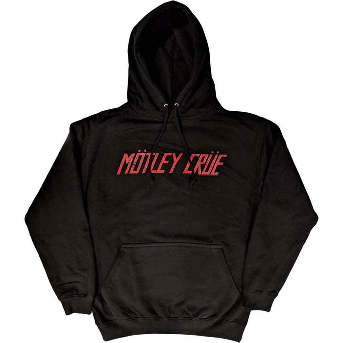 Motley Crue Distressed Logo Black XX-Large Hoodie