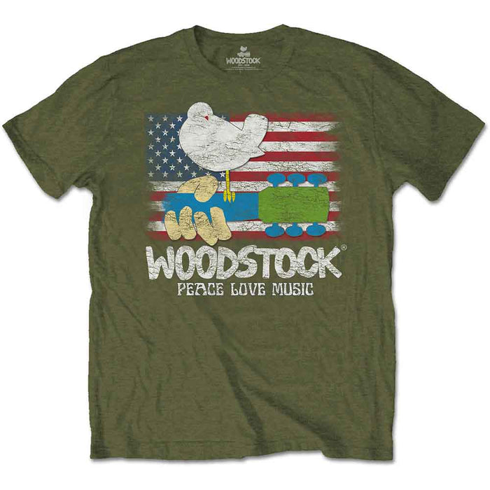 Woodstock Flag Military Green Medium T-Shirt