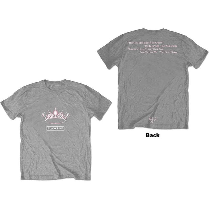 BLACKPINK The Album Crown Grey Large T-Shirt