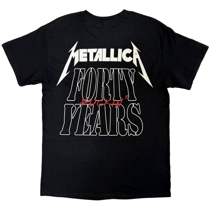 Metallica 40th Anniversary Forty Years Black Large T-Shirt