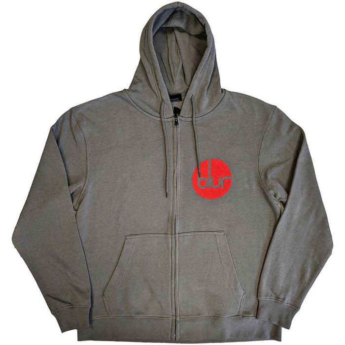 Blur Grey X-Large Zipped Hoodie