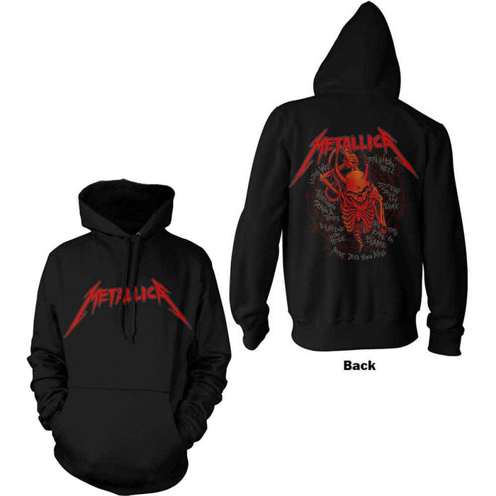 Metallica 7 Skull Screaming Red Black XX-Large Hoodie