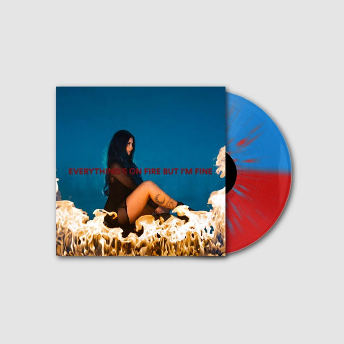 As December Falls Everything's On Fire But I'm Fine Vinyl LP Blue & Red Splatter Colour 2025