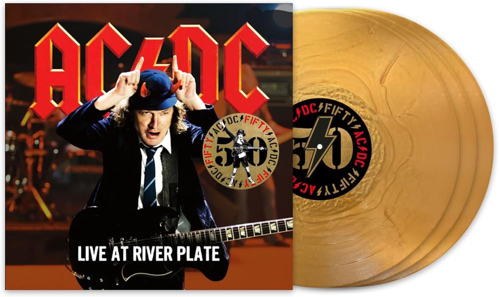 AC/DC Live At River Plate Vinyl LP Gold Colour Due Out 27/09/24