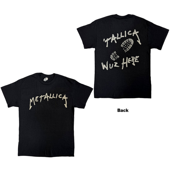 Metallica Wuz Here Black Large T-Shirt
