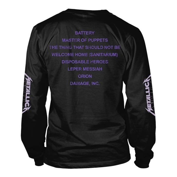 Metallica Master Of Puppets Black X-Large Long Sleeved T-Shirt