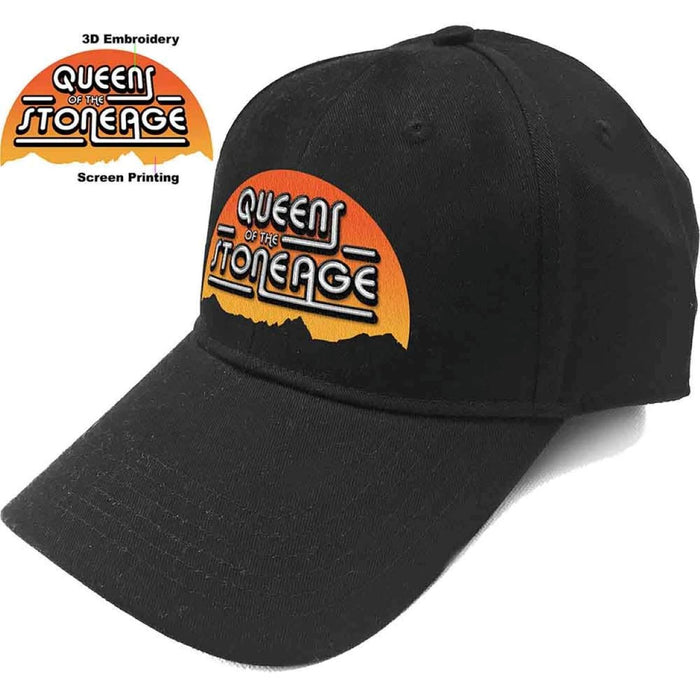 Queens Of The Stone Age Sunrise Logo Black Baseball Cap