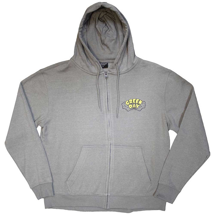 Green Day Longview Doodle Grey Small Zipped Hoodie