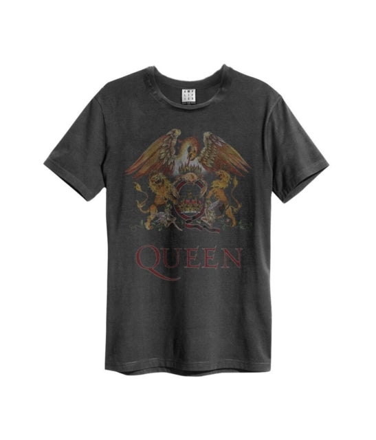 Queen Royal Crest Amplified Vintage Charcoal Small Unisex T-Shirt