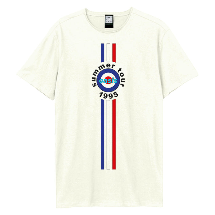 Oasis 1995 Tour Stripes Vintage White X-Large T-Shirt