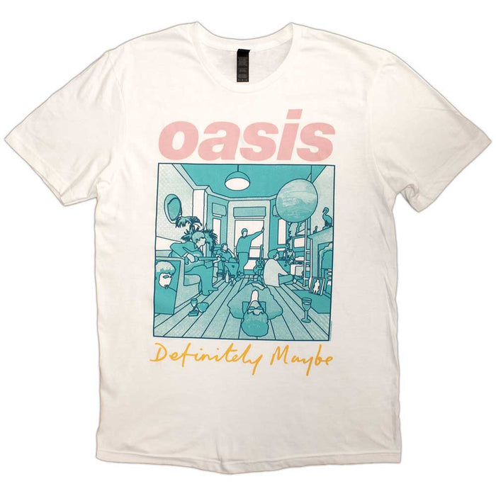 Oasis Definitely Maybe Illustration Colour White XX-Large T-Shirt