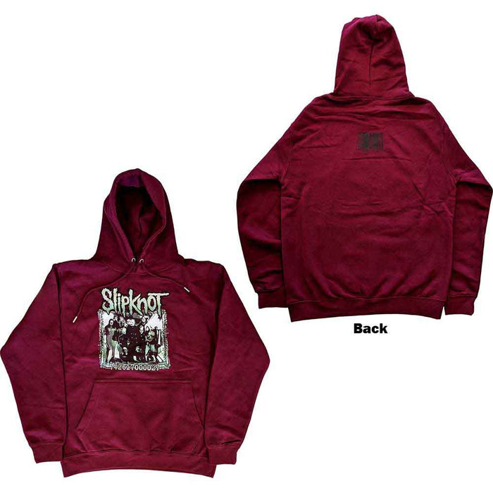 Slipknot Barcode Photo Maroon Small Hoodie