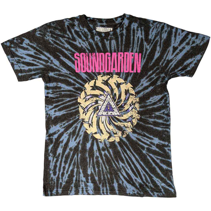 Soundgarden Badmotorfinger Dip-Dye Wash Blue & Black Large Unisex T-Shirt