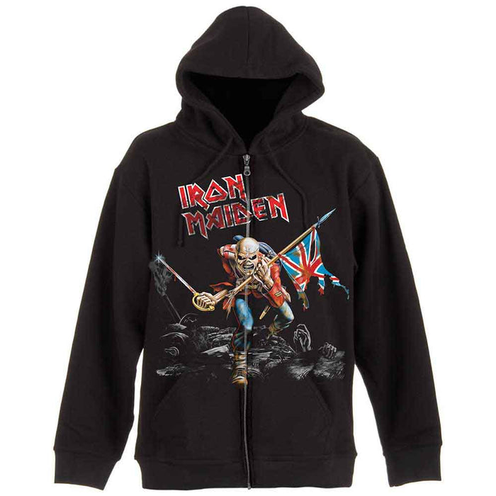 Iron Maiden Scuffed Trooper Large Zipped Hoodie