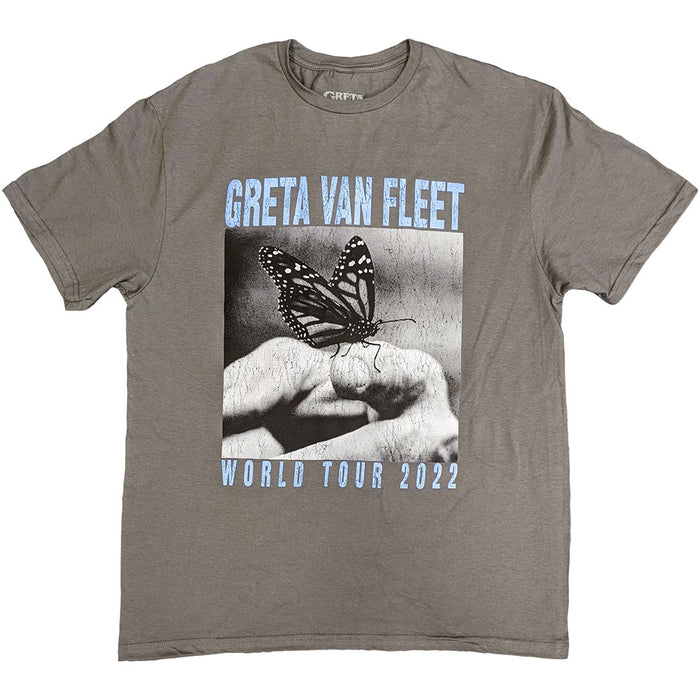 Greta Van Fleet World Tour Butterfly Charcoal Grey Medium T-Shirt