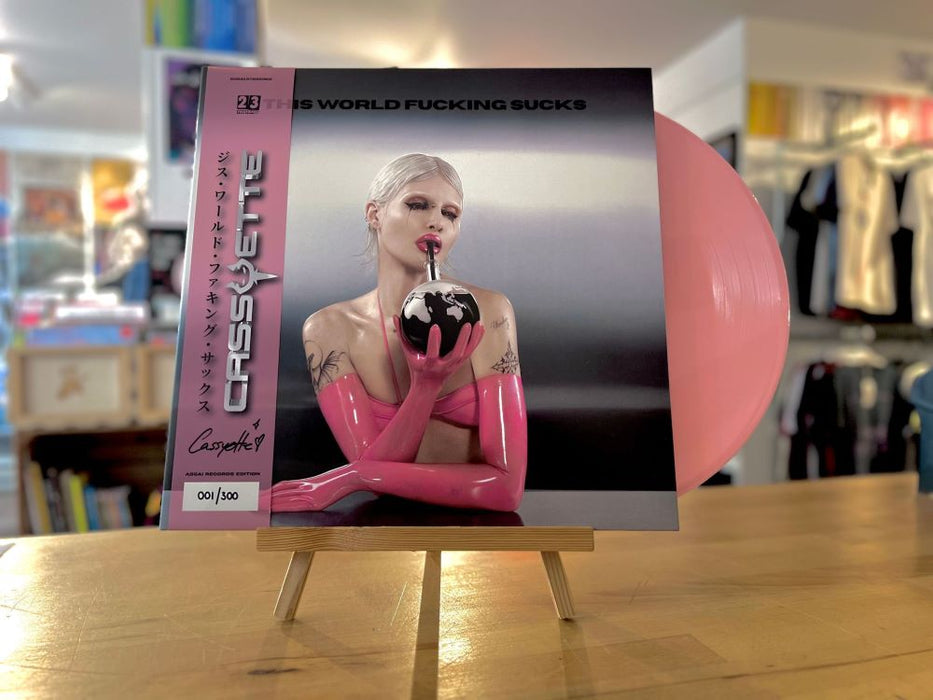 Cassyette This World Fucking Sucks Vinyl LP Signed Assai Obi Edition Pink Colour 2024