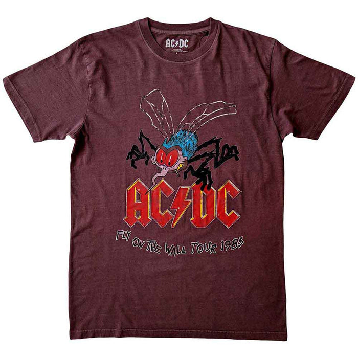 AC/DC Fly On The Wall Tour Maroon Red Small T-Shirt