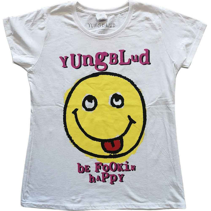 Yungblud Raver Smile White Ladies Large T-Shirt
