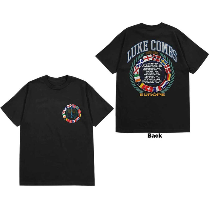 Luke Combs Tour '23 Flag Black Large T-Shirt