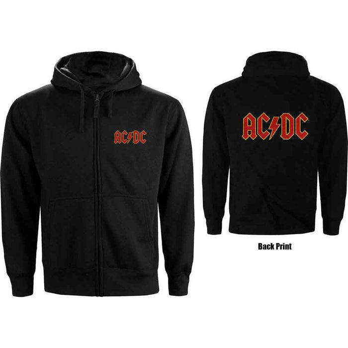 AC/DC Ladies Small Zipped Hoodie