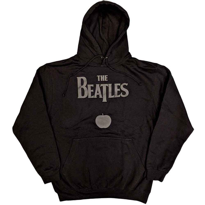 The Beatles Drop T Logo & Apple Black X-Large Hoodie