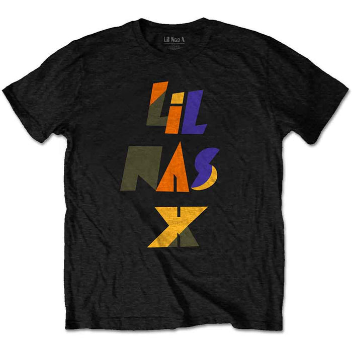 Lil Nas X Scrap Letters Black Large T-Shirt