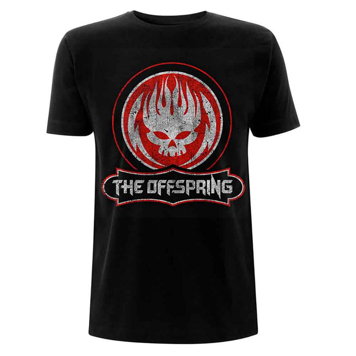 Offspring Distressed Skull Black Small Unisex T-Shirt