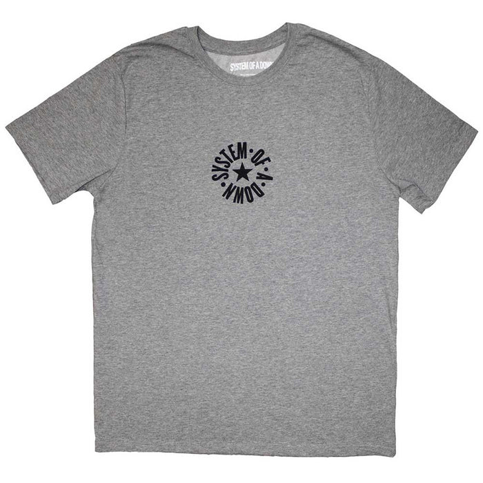 System Of A Down Circle Logo Grey Large T-Shirt