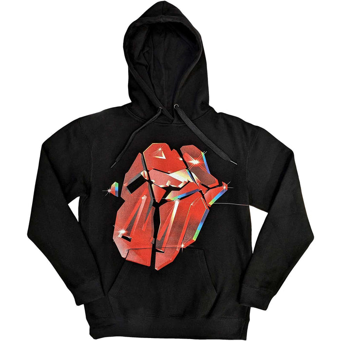 Rolling Stones Hackney Diamonds Lick Black Large Unisex Hoodie