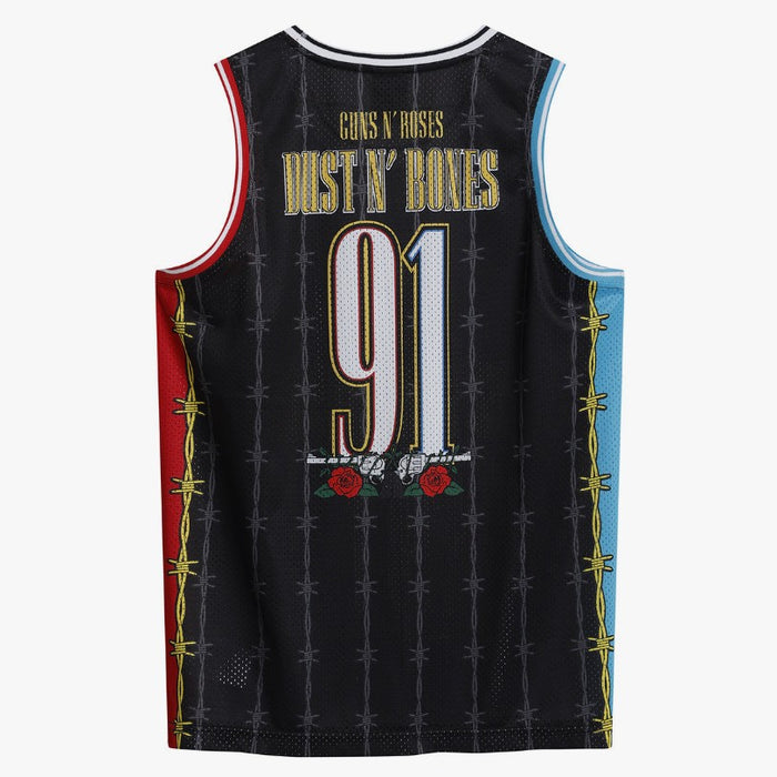 Guns N Roses Dust N Bones Charcoal Basketball Vest Large T-Shirt