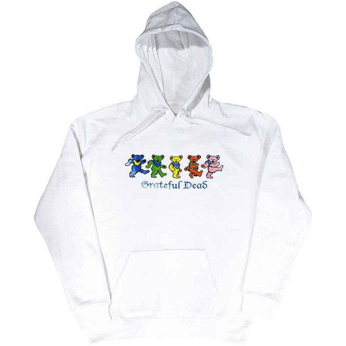 Grateful Dead Dancing Bears White Medium Hoodie