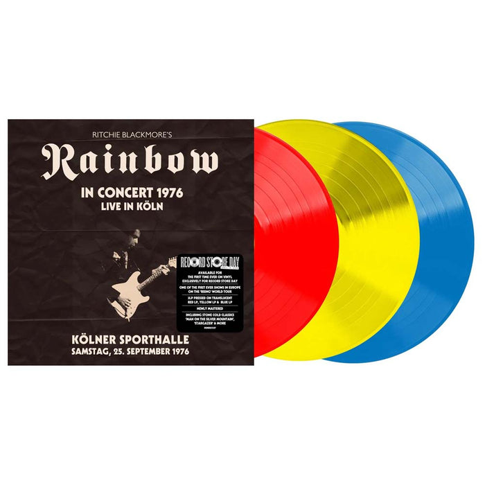 Ritchie Blackmore's Rainbow Live From Koln 1976 Vinyl LP Red, Yellow & Blue Colour RSD 2026