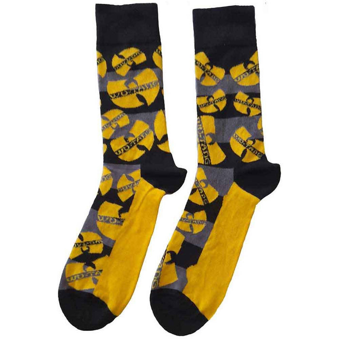 Wu-Tang Clan Unisex Ankle Socks: Logos Yellow (Black, Yellow & Grey) (UK Size 7 - 11)