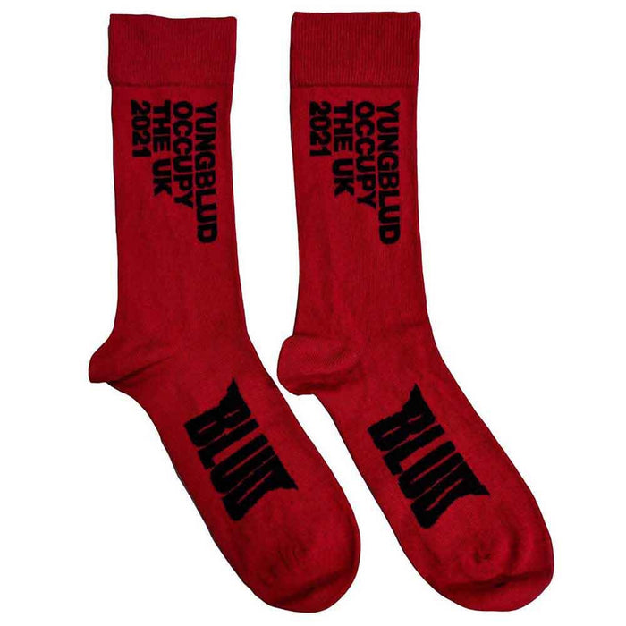 Yungblud Unisex Ankle Socks: Occupy the UK (Red) (UK Size 7 - 11)